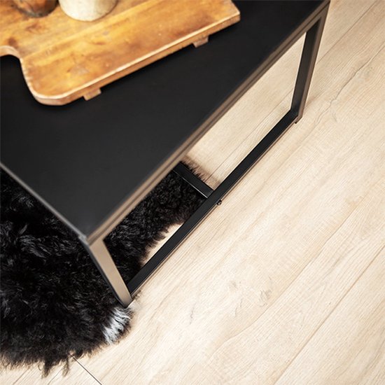 TABLE BASSE EN METAL NOIR 100X50XH36CM