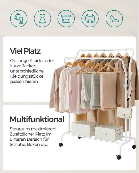 Kledingrek 140cm confectierek dubbel | zpp etalagematerialen Kledingrek 140cm confectierek dubbel | zpp etalagematerialen
