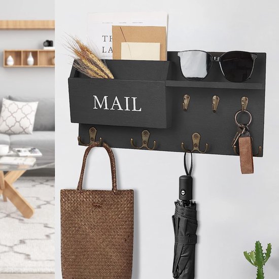 Hallo Hond Poten Sleutelhouder Muur Mount Sleutelhanger Hond Thuis Zelfklevende Sleutel Opknoping Rack Retro Mail Houder Decoratie voor Mudroom Entryway Kantoor Keuken 7x4 inch