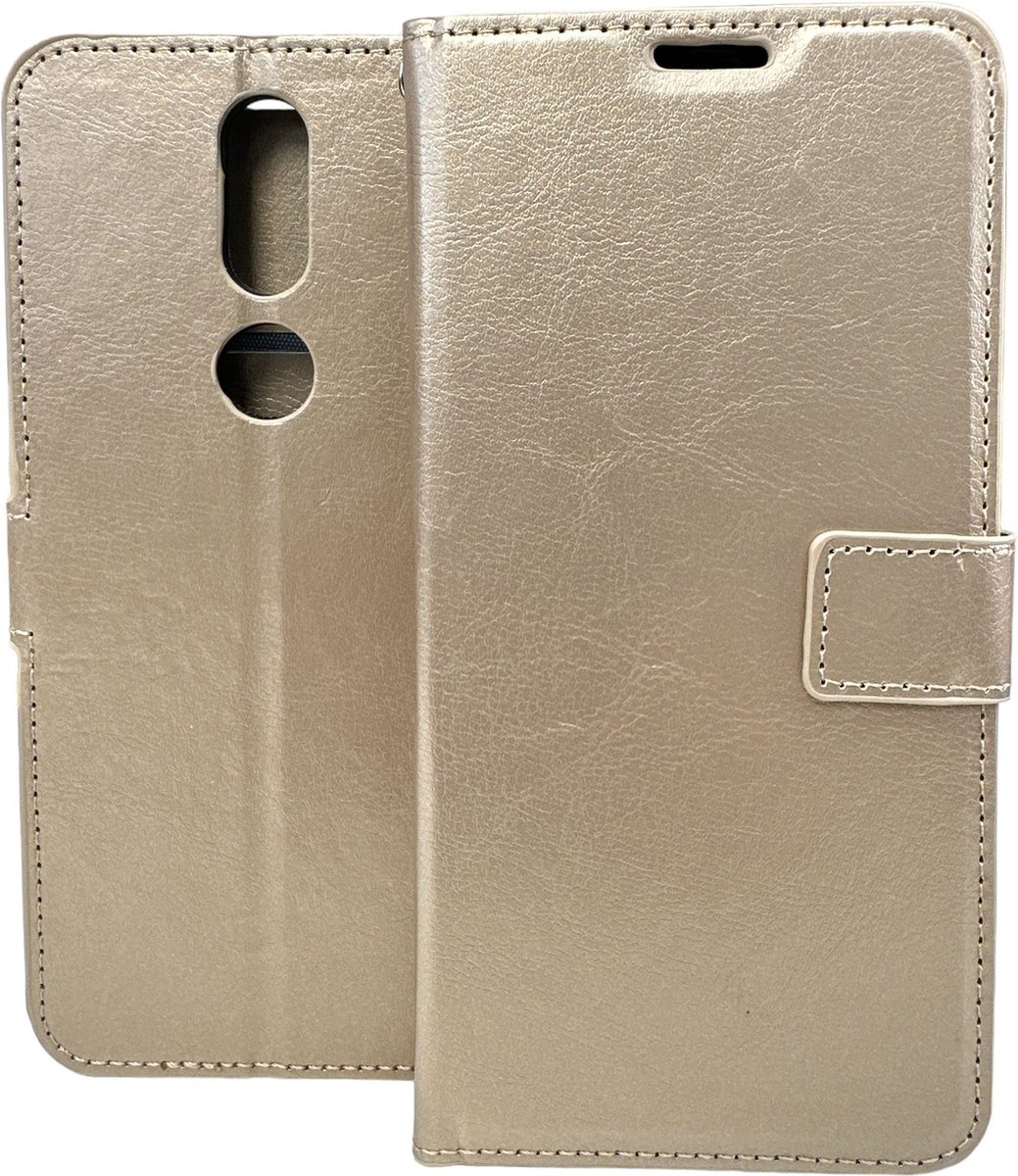 Portemonnee Book Case Hoesje Geschikt voor: Nokia 2.4 - Goud