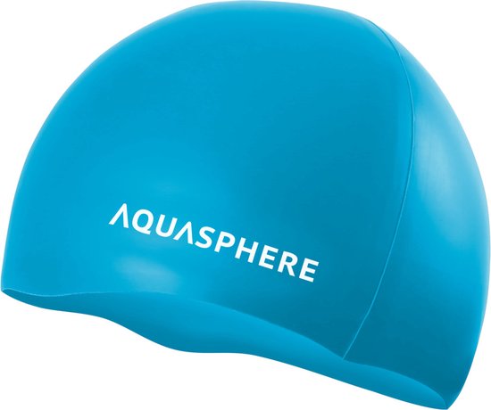 Aquasphere Silicone Cap - Adultes de natation - Adultes - Blauw/ Wit