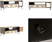 vidaXL Tv-meubel 120x30x45 cm massief mangohout en staal - Tv-kast - Tv-kasten - Tv-standaard - Tv-standaarden