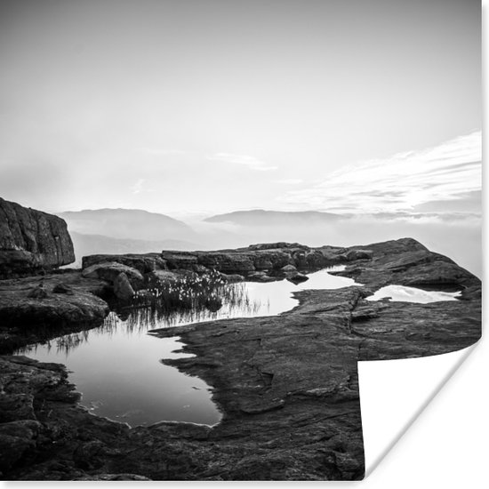Affiche Nature photo noir et blanc - 75x75 cm