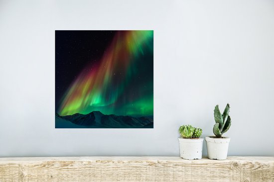 Affiche Arc-en-ciel - Aurora - Ciel étoilé - 30x30 cm
