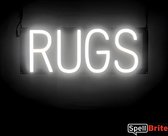 RUGS - Lichtreclame Neon LED bord verlicht | SpellBrite | 43 x 16 cm | 6 Dimstanden - 8 Lichtanimaties | Reclamebord neon verlichting