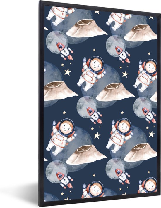 LED Dimbare Plafondlamp, Astronaut plafondlamp Modern Cartoon Kinderkamer Plafondlicht met afstandsbediening, Kinderkamer Slaapkamer Woonkamer Plafondverlichting Binnenverlichting, 50cm