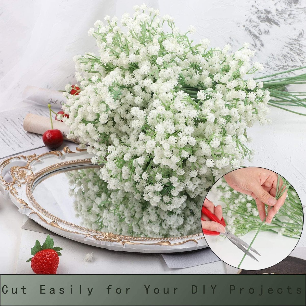 Gypsophile Artificielle ZOIKOM - 2 Branches Realiste - Décoration Mariage Ou Intérieur