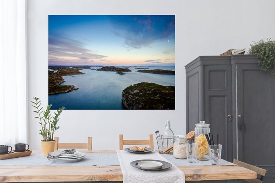 Affiche coucher de soleil Mer du Nord 180x120 cm - Tirage photo sur Poster (décoration murale salon / chambre) XXL / Groot format! / Mer et plage