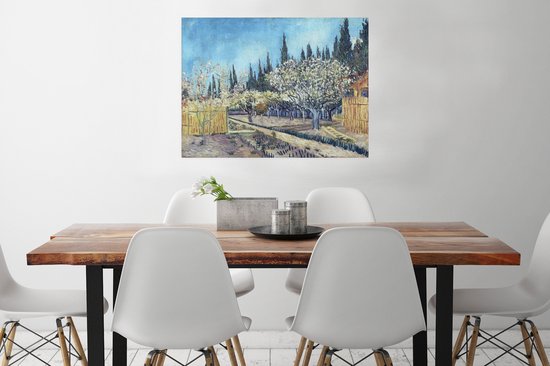 Affiche Verger contre cyprès - Vincent van Gogh - 80x60 cm