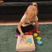 Montessori Speelgoed - Vormen Puzzel - Educatief Speelgoed - Mozaïek Speelgoed - Houten Speelgoed - Sensorisch Speelgoed - Sorteren - Ontwikkelingsspeelgoed - Leren eten met Bestek