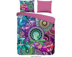 HIP dekbedovertrek mandalas en bladeren - Lits jumeaux 240x200/220 cm - Multi - 100% Katoen satijn