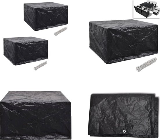 Tuintafelhoezen 200 x 200 x 85 cm patio set hoes zwaar belastbare 420D Oxford stof tuin set hoes voor patio rotan bank - groen