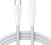 Bol.com Joyroom 20W Nylon oplaadkabel 1.2m Snellader - USB-C naar Lightning - Wit aanbieding