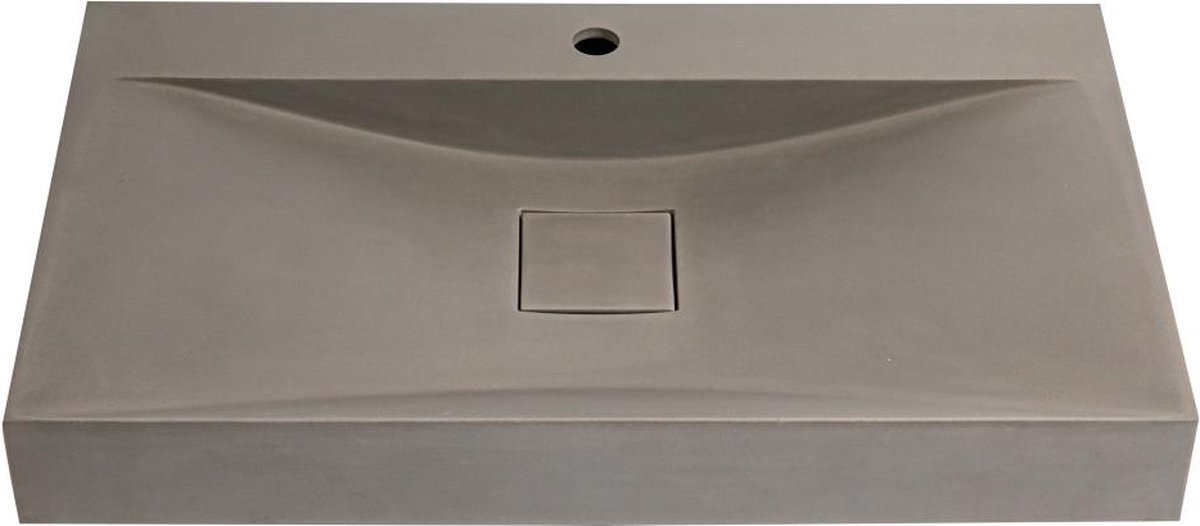 Shower & Design Rechthoekige wastafel om te plaatsen van beton - L80 x B48 cm - SEROV L 80 cm x H 10 cm x D 48 cm