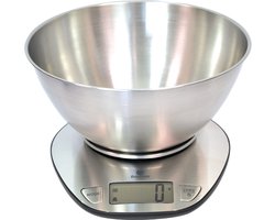 Roestvrijstalen Keukenweegschaal 5kg x 1g met Kom - Precieze Metingen voor Bakken en Koken