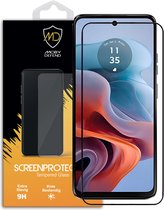 Motorola Moto G34 Screenprotector - MobyDefend Screensaver Met Zwarte Randen - Gehard Glas - Glasplaatje Geschikt Voor Motorola Moto G34