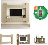 vidaXL 10-delige Tv-meubelset spaanplaat sonoma eikenkleurig - Kast - Inclusief Houtreiniger en verfrisser
