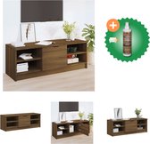 vidaXL Tv-meubel 102x35-5x36-5 cm bewerkt hout bruineikenkleurig - Kast - Inclusief Houtreiniger en verfrisser