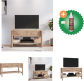 vidaXL Tv-meubel 82x38x45 cm bewerkt hout - Kast - Inclusief Houtreiniger en verfrisser