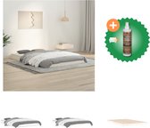 vidaXL Bedframe massief grenenhout wit 120x190 cm Small Double - Bed - Inclusief Houtreiniger en verfrisser