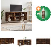 vidaXL Tv-meubel 103-5x30x50 cm bewerkt hout gerookt eikenkleurig - Kast - Inclusief Houtreiniger en verfrisser
