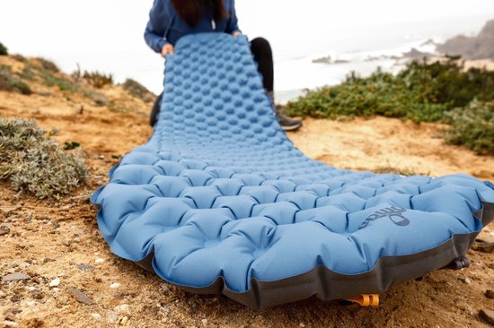NOMAD® AirTec Comfort Regular | Slaapmat | 183x52 | 6 cm dik | 1 persoons luchtbed | Blauw | Warmte-lock constructie | Incl Hoes — afbeelding 4