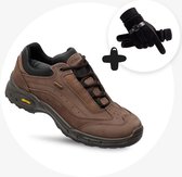 Chaussures de randonnée basses Grisport avec gants GRATUITS | Modèle : Voyage bas | Couleur : Marron | Taille 48