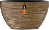 Capi Europe - Bloempot ovaal Rib Gold - 59x14x34 - Goud - Opening Ø - Bloempot voor binnen - 5 jaar garantie - BOFGB841