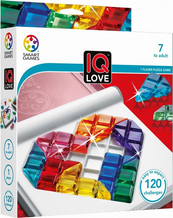 SmartGames - IQ Love - 120 opdrachten - puzzelspel - Valentijn