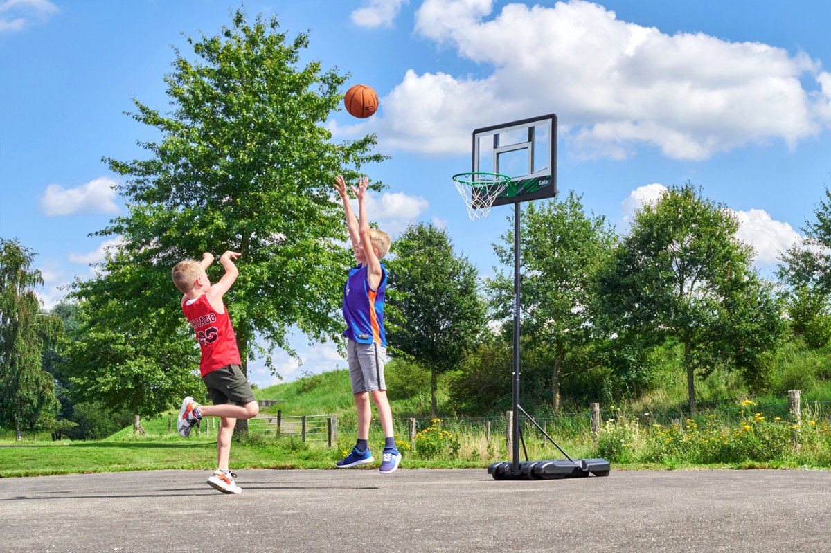 Salta Dribble – Basketbalpaal voor kinderen – Verstelbare hoogte 160 - 210 cm – Verrijdbaar basketbalstandaard met basketbalring – Zwart — afbeelding 5