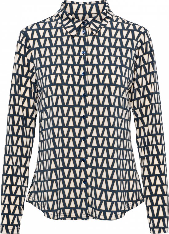 &Co Women blouse Lotte triangle - Denim