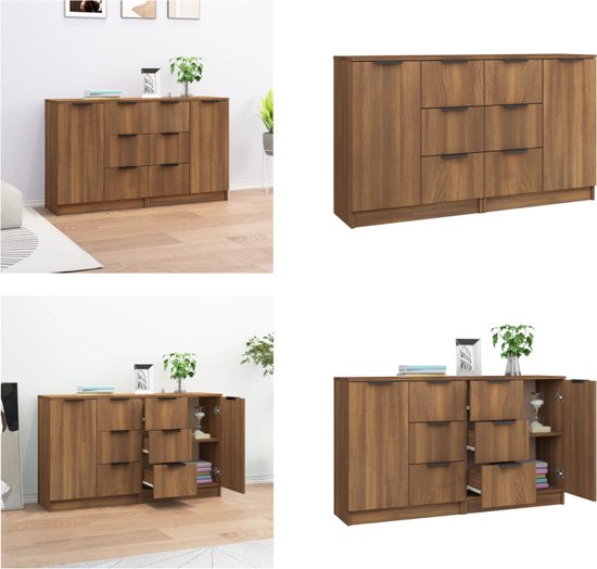 Bibliothèque vidaXL Wandschappen 4 st 60x40x1,5 cm bewerkt hout
