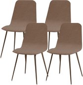 Stoelhoezen set van 4 eetkamer stretch stoelhoezen voor eetkamerstoelen universele wasbare hoes stoelhoezen Scandinavische stoelhoes voor keukenstoelen hotel banket diagonaal #kameel