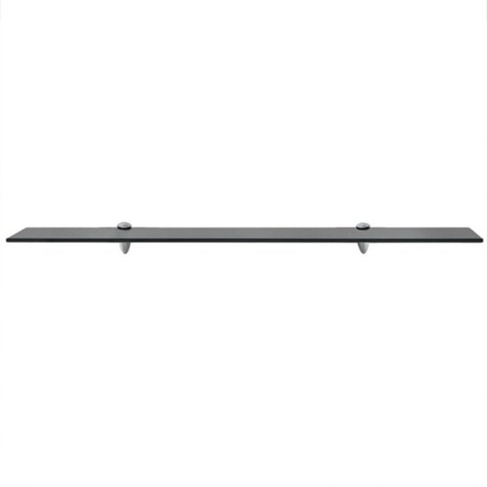 Bestier Drijvende planken voor gaming, 34 inch led-wandplank met verstelbare glazen plank, pijpplanken, hangend displayrek, boekenplank met 6 S-haken, gamingkamerdecoratie, wijnkoffiebar, zwart