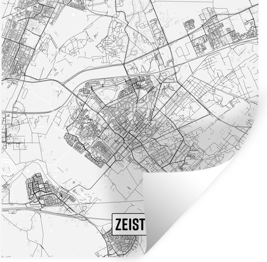 Stickers muraux - Plan de la ville Zeist - 80x80 cm - Film adhésif - Carte