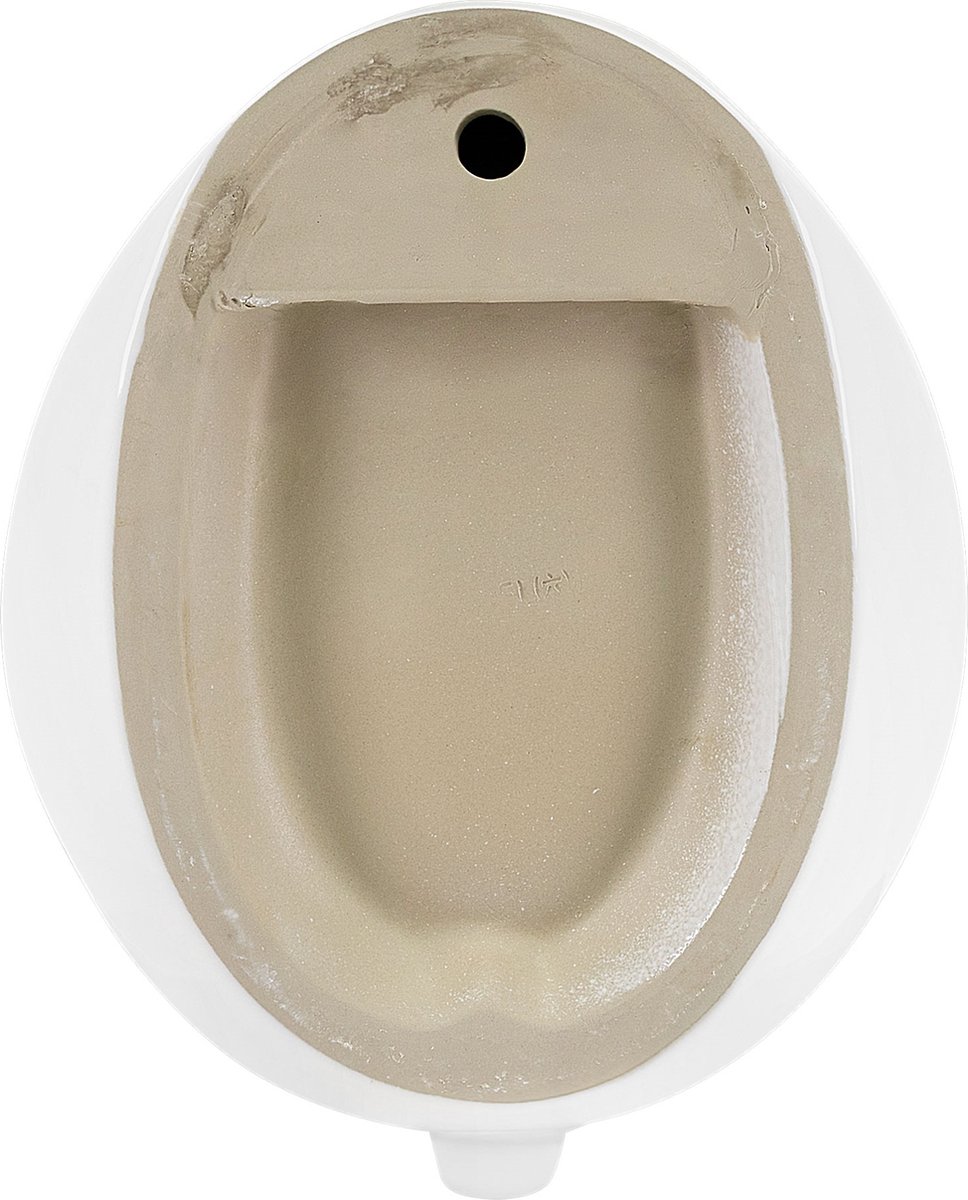 LuxeBath Urinoir met achterinlaat Wit Hoge kwaliteit keramische pissoar Modern ontwerp 35 x 42 x 30 cm Rond Sluitring Sluitende spoelrand Achterafvoer Toilet urinoir Zuigende urinoirschaal