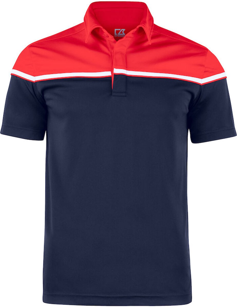 Cutter & Buck Seabeck Polo Heren 354428 - Dark Navy/Red - XL