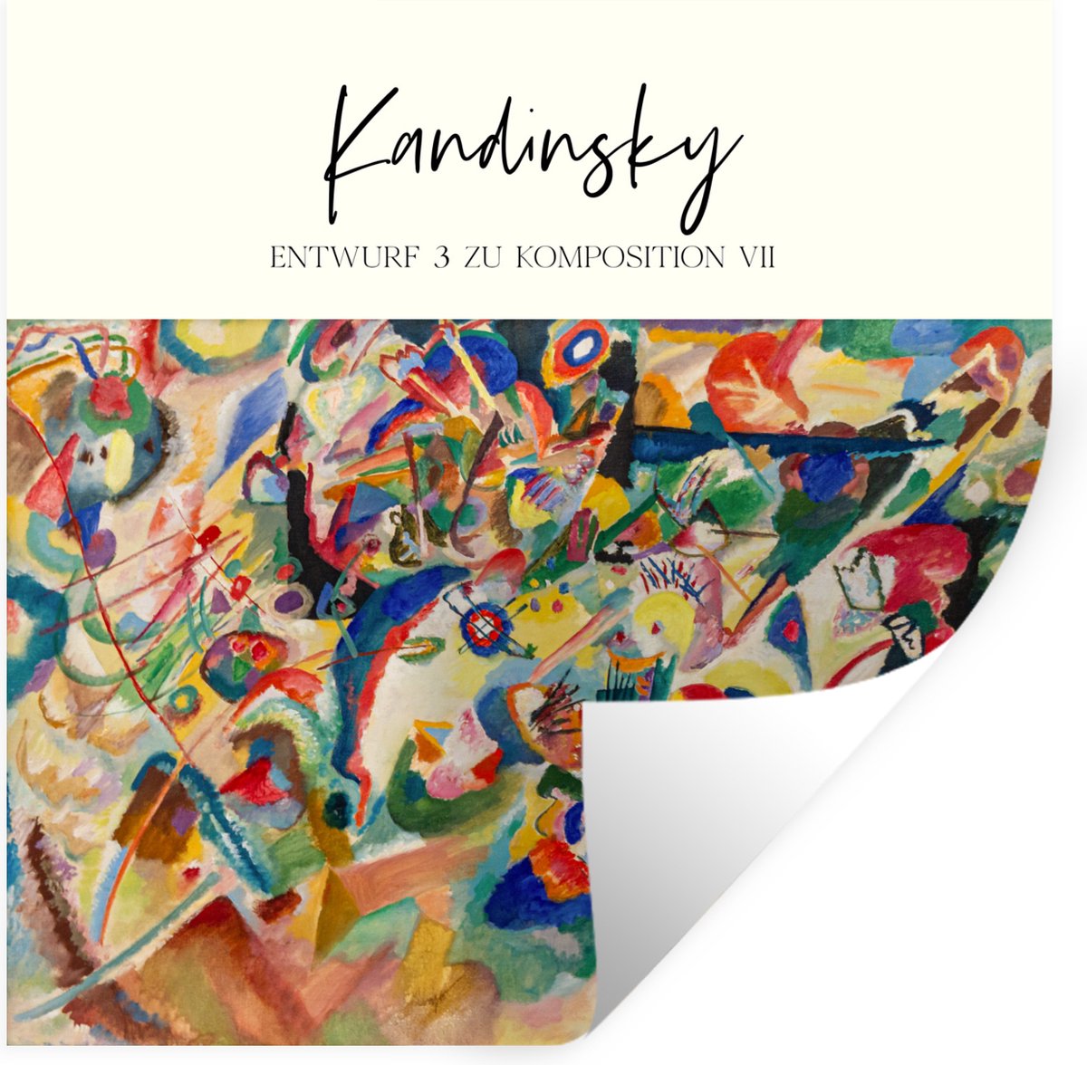 Muurstickers - Sticker Folie - Schilderij - Kandinsky - Oude meesters - 50x50 cm - Plakfol