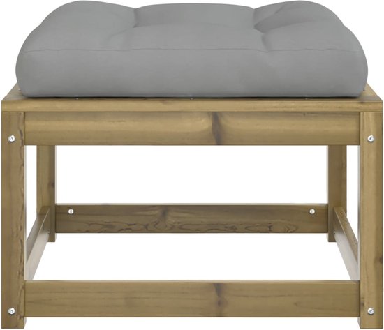 vidaXL-Tuinvoetenbank-met-kussen-geïmpregneerd-grenenhout