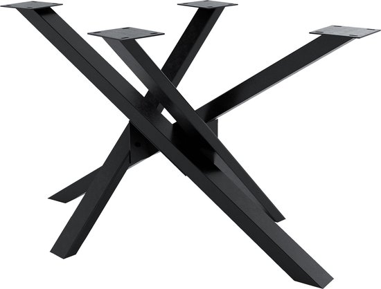 Stunq Verstelbare Set van 4 Industriële Haarspeld Tafelpoten 50 cm, Zwart, 3 Stangen