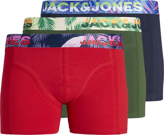 Jack & Jones Heren Trunks Boxershorts JACPAW 3-Pack Effen