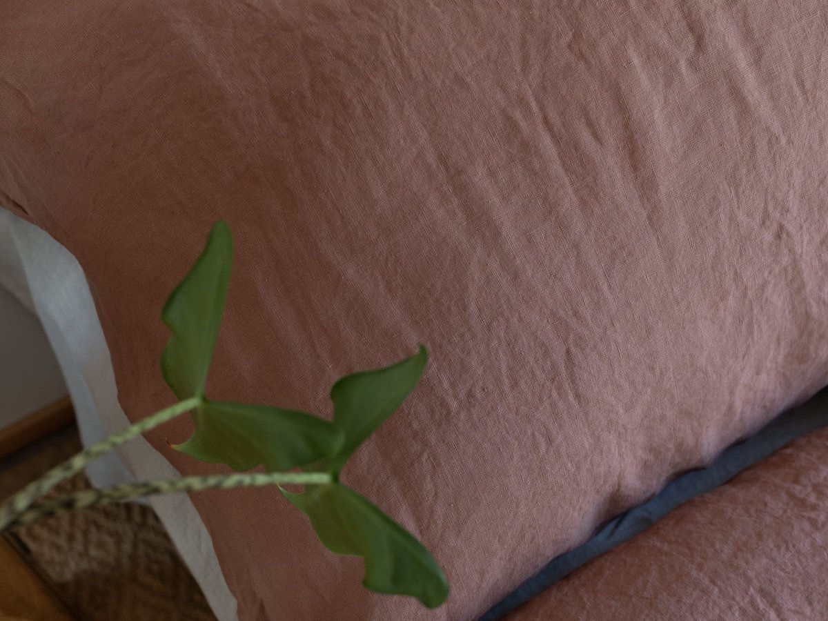 Linnen Label - Duurzaam 100% Europees gewassen linnen kussensloop 60 x 70 cm - Warm roze