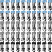 50 stuks roestvrijstalen wasknijpers, strandhanddoekclips, multifunctionele antislip wasknijpers, voor kleding, handdoek, sokken (20 blauw, 20 grijs, 10 zwart)