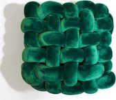 Glow Thuis - Sierkussen - Groene - Fluweel- handgemaakte fluwelen kussens - 30x30 cm