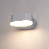 HOFTRONIC Dayton - LED Wandlamp - Richtbaar/kantelbaar - Downlight - Mat Wit - 6 Watt 3000K Warm wit - Dimbaar - IP54 Waterdicht - Geschikt als Wandlamp Buiten, Wandlamp Badkamer en Binnen - 3 jaar garantie