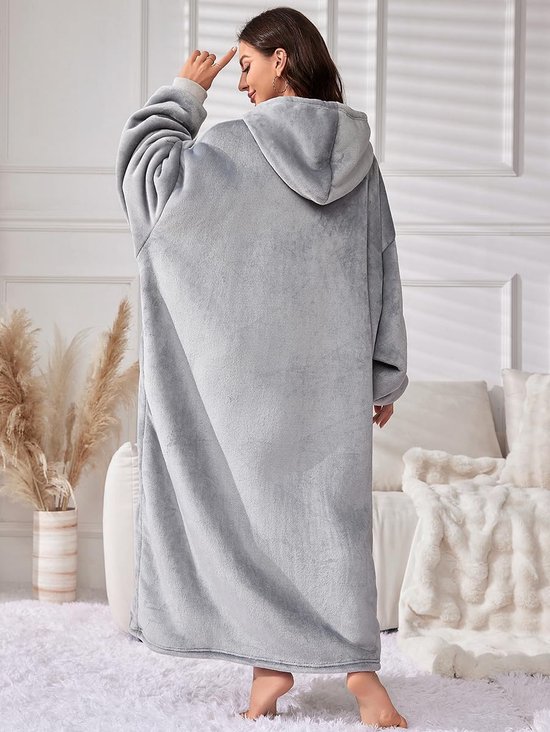 Draagbare deken met mouwen, zachte fleece knuffeldeken, comfortabele lichaamsdeken met voorvak kopen vanaf een prijs van 97