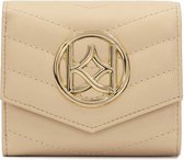 Small leather wallet with large monogram