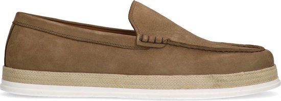 Manfield - Heren - Taupe nubuck loafers - Maat 46