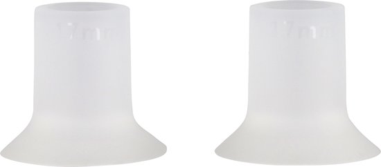 Youha® Borstschildverkleiners - Borstschilden - Borstkolf accessories - BPA vrij - elektrische draadloze borstkolven - Silicone borstschilden - Set van 2 stuks - Maat 17 mm