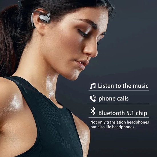 M8-taalvertaler Oordopjes, 150 Talen Instant Spraakvertaalapparaat, Bluetooth-ruisonderdrukking Tweeweg Real-time Vertaaloortelefoon, Aanraakbediening, Oplaadindicator